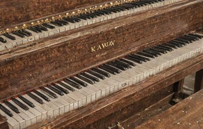 Kawai console piano refinishing project with satin finish